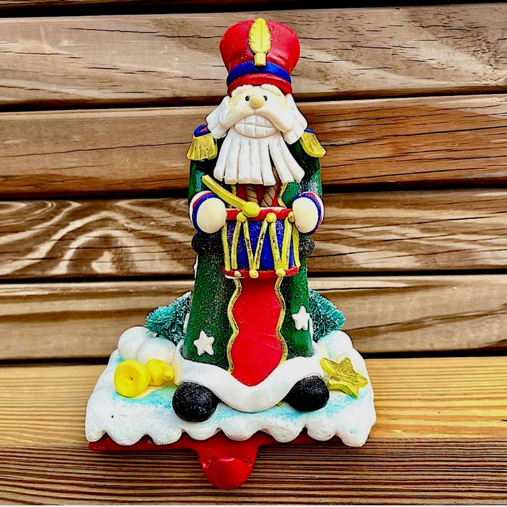 Nutcracker Drummer Boy Soldier Stocking Holder! EUC!